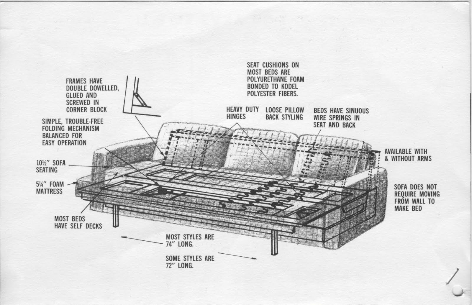 1983 Fleetwood Pace Arrow Owners Manuals Flex steel sofabed